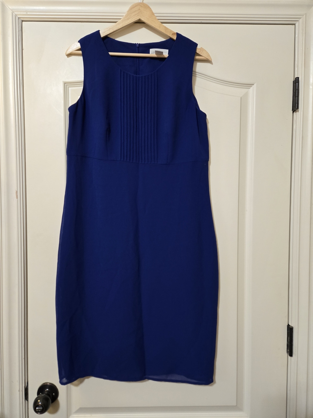 Studio C Sleeveless Cobalt Blue Midi Sheath Dress